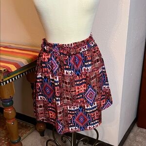 Alya Multicolor Abstract Skirt